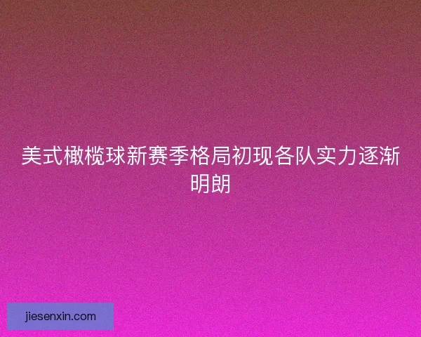 美式橄榄球新赛季格局初现各队实力逐渐明朗