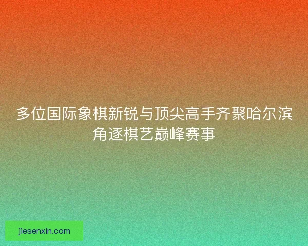 多位国际象棋新锐与顶尖高手齐聚哈尔滨角逐棋艺巅峰赛事